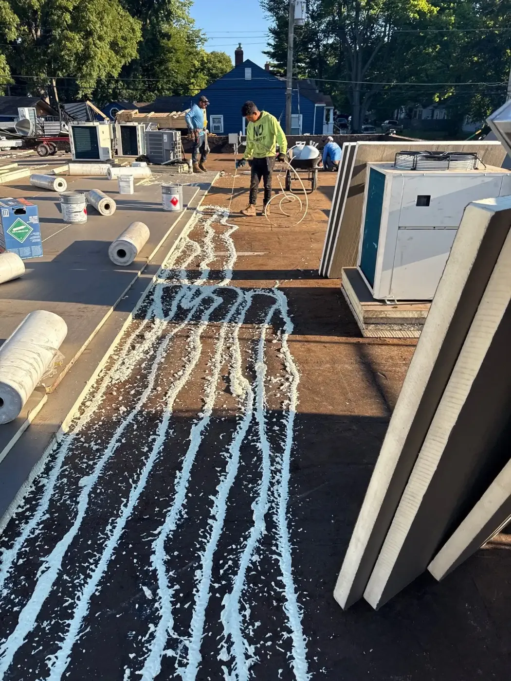 Commercial roof inspection documented in Danville
