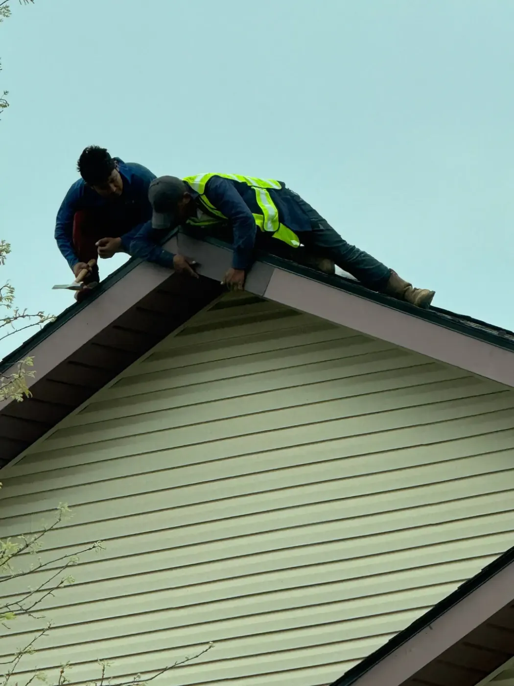 Commercial roof inspection documented in Danville